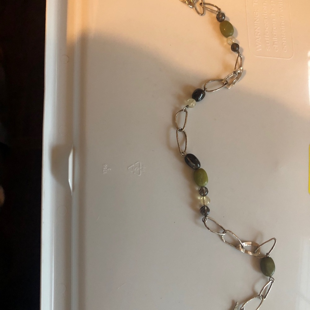 Silpada smoky quartz and jade necklace